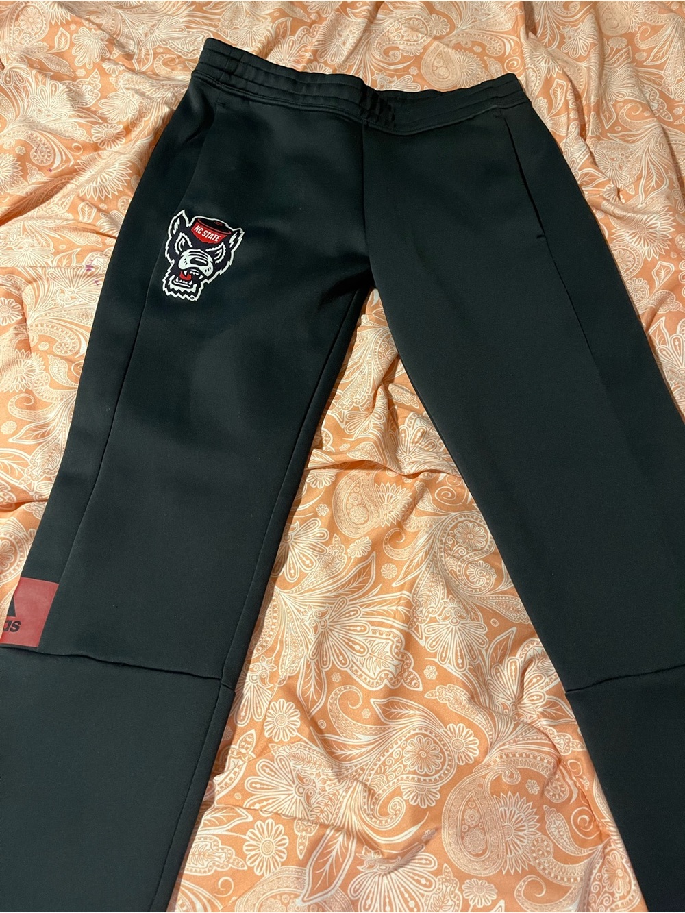 Women's Black Athletic Pants with WolfPack Patch NC State